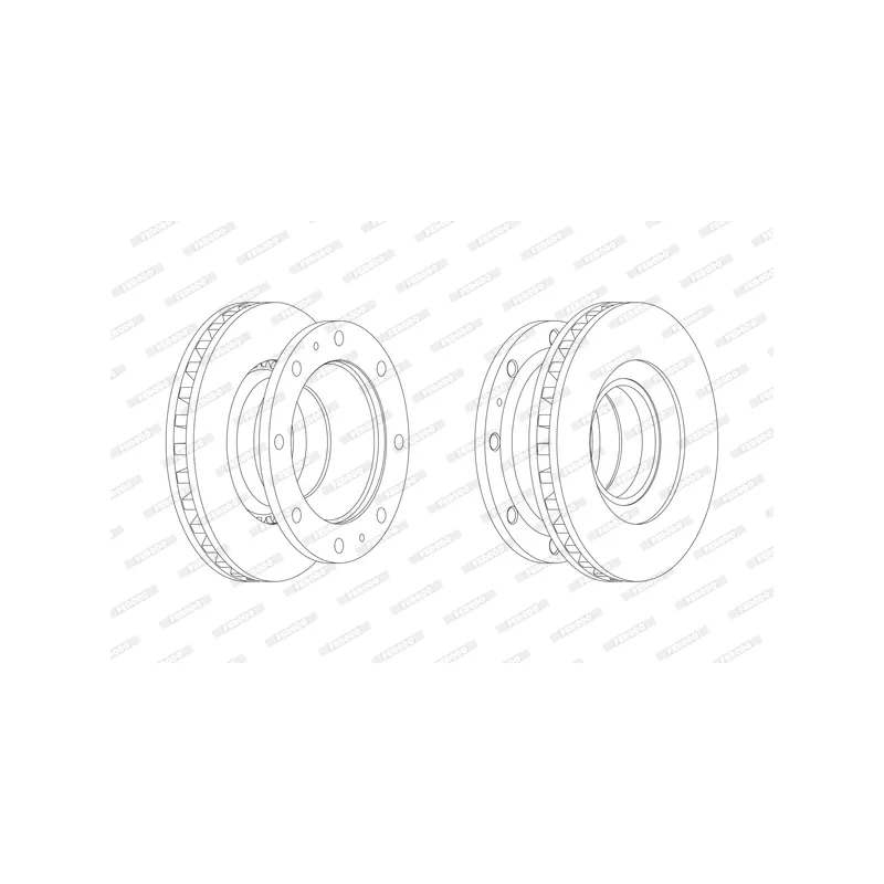 Jeu de 2 disques de frein avant FERODO FCR110A