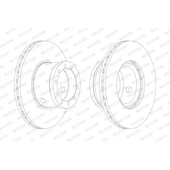 Jeu de 2 disques de frein avant FERODO