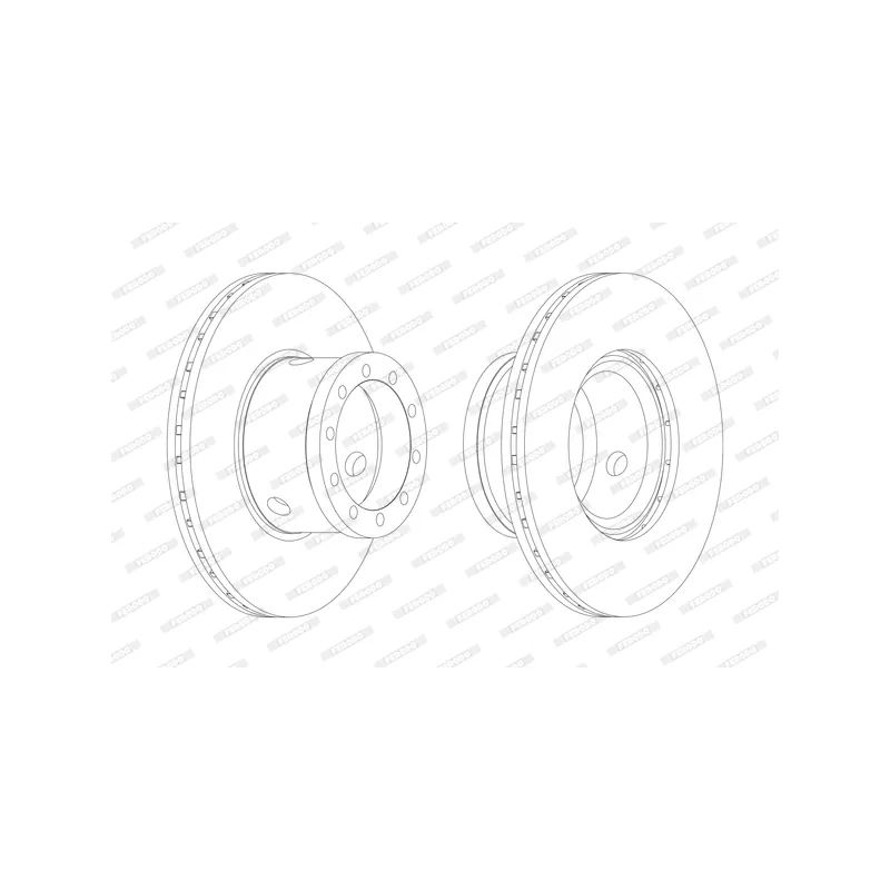 Jeu de 2 disques de frein avant FERODO FCR101A