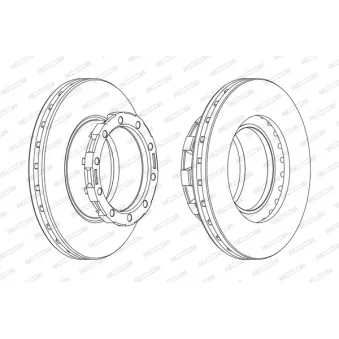 Jeu de 2 disques de frein avant FERODO