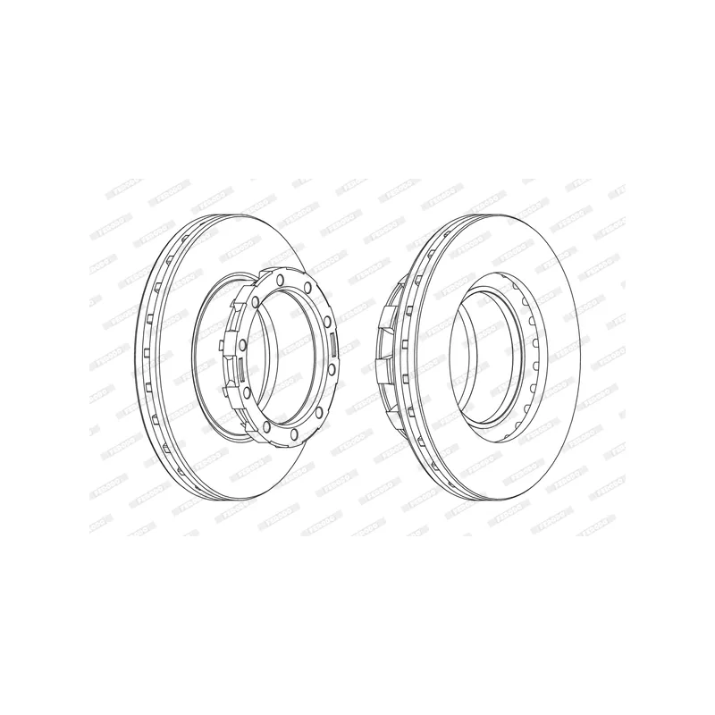 Jeu de 2 disques de frein avant FERODO FCR168A