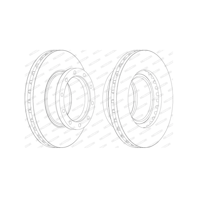 Jeu de 2 disques de frein avant FERODO FCR167A