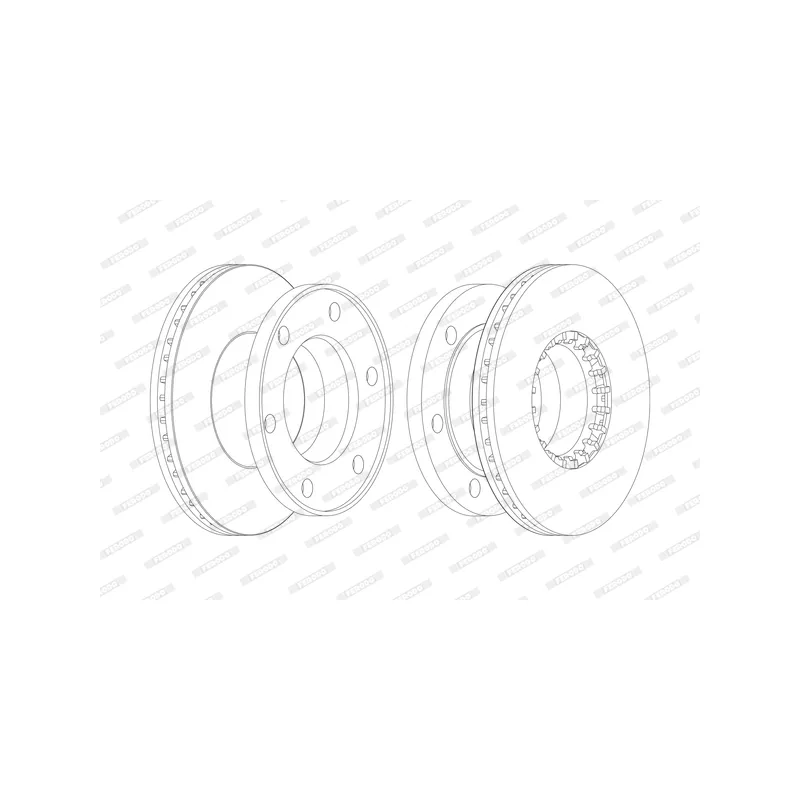 Jeu de 2 disques de frein avant FERODO FCR174A