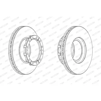 Jeu de 2 disques de frein arrière FERODO