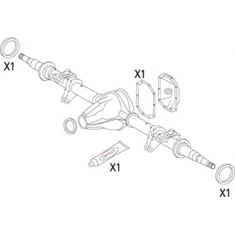 Jeu de joints d'étanchéité, différentiel CORTECO