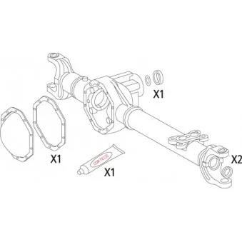 Jeu de joints d'étanchéité, différentiel CORTECO