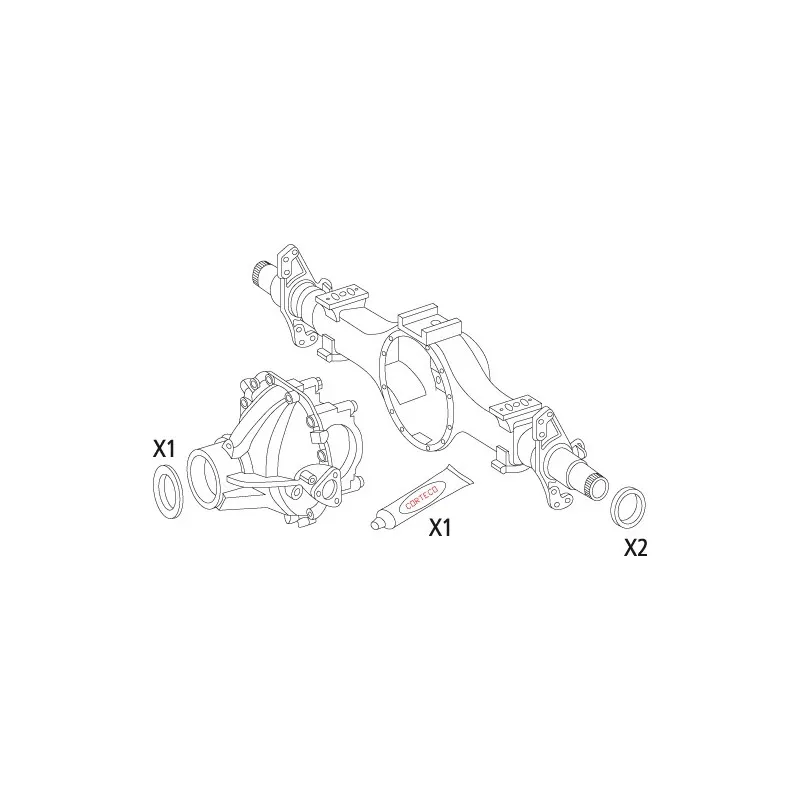 Jeu de joints d'étanchéité, différentiel CORTECO 19536224