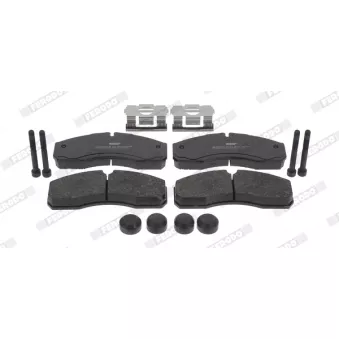 Jeu de 4 plaquettes de frein avant FERODO
