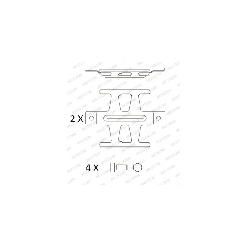 Jeu de 4 plaquettes de frein avant FERODO FVR501B