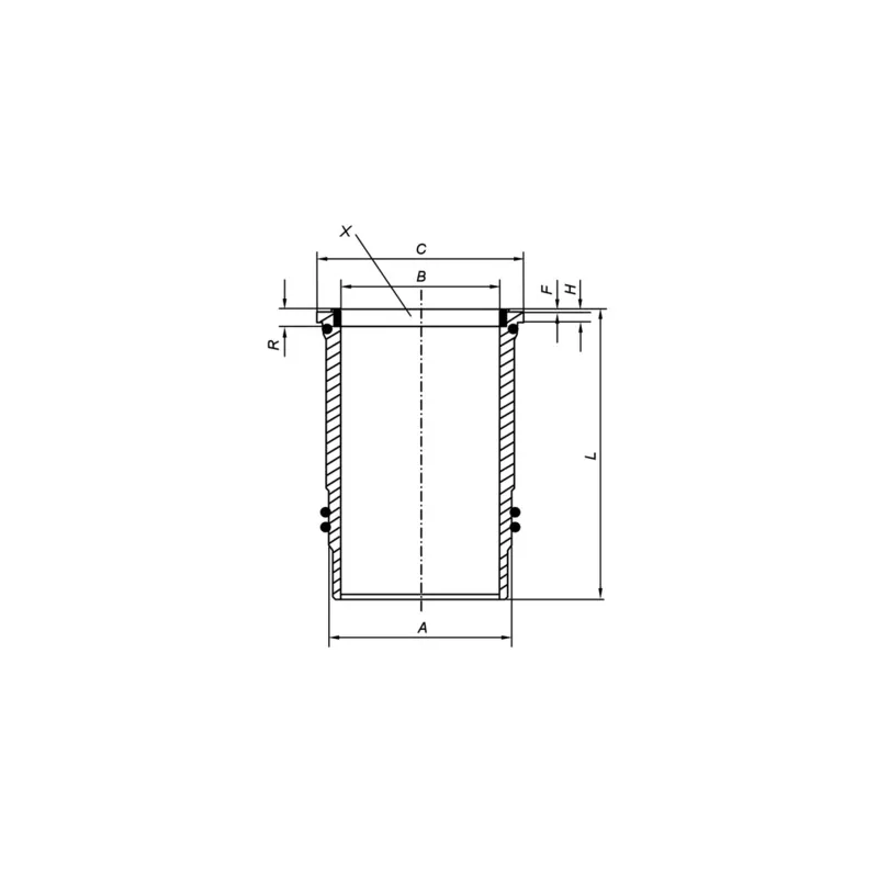 Chemise de cylindre MAHLE 005 WN 09 01