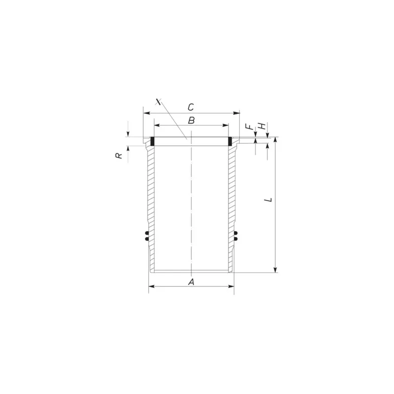 Chemise de cylindre MAHLE 005 WN 10 00