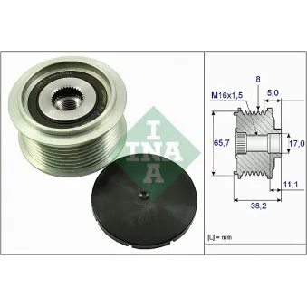 Poulie roue libre, alternateur INA