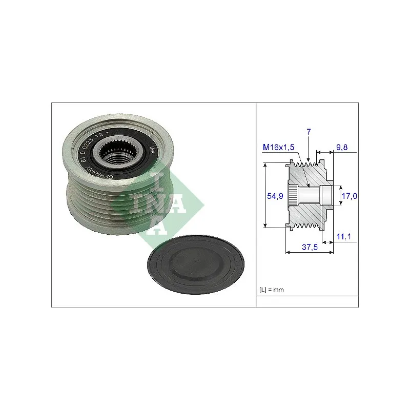 Poulie roue libre, alternateur INA 535 0235 10