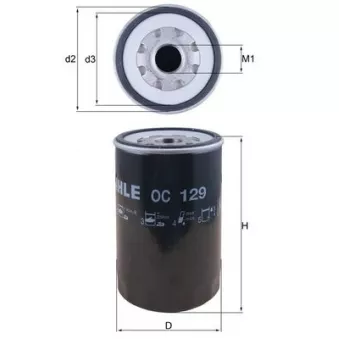 Filtre à huile KNECHT OC 129