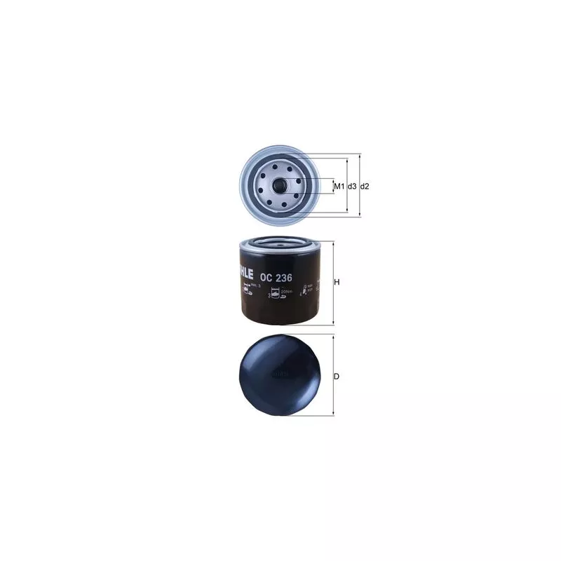Filtre à huile KNECHT OC 236
