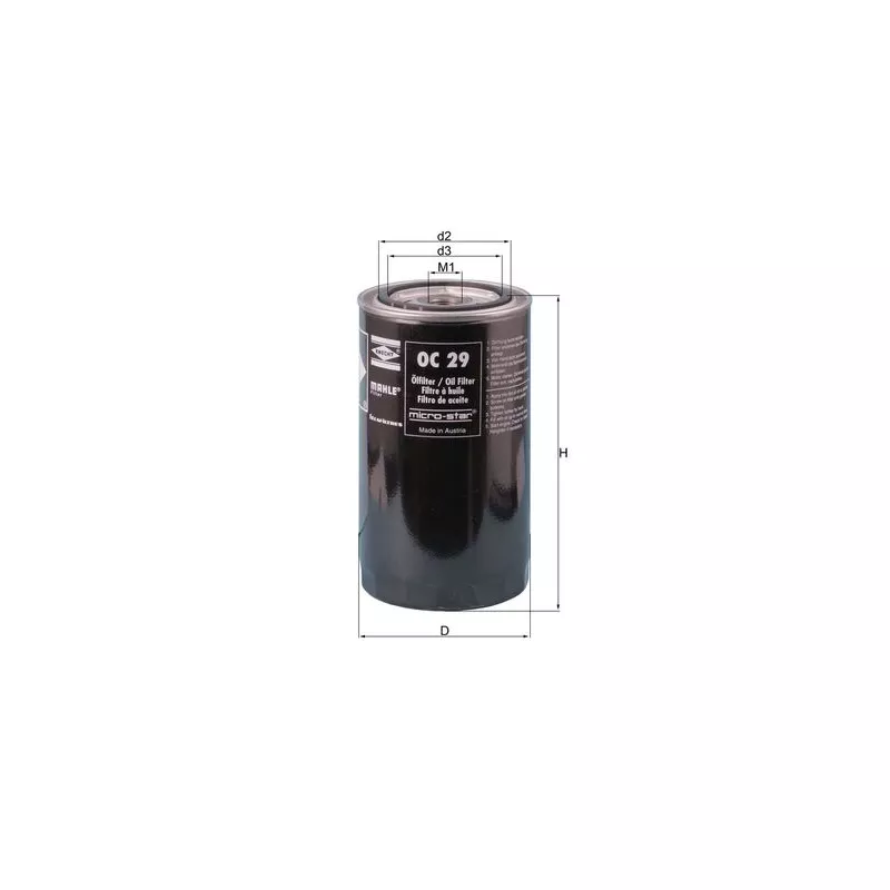 Filtre à huile KNECHT OC 29