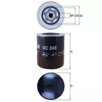 Filtre à huile KNECHT OC 248