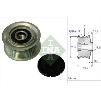 Poulie roue libre, alternateur INA