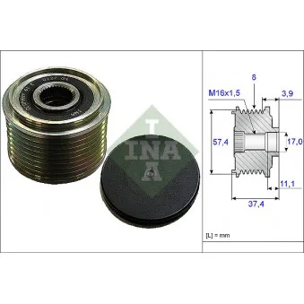 Poulie roue libre, alternateur INA
