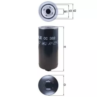 Filtre à huile KNECHT OC 382