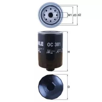 Filtre à huile KNECHT OC 381