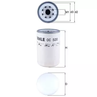 Filtre à huile KNECHT OC 520