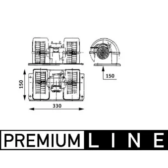 Pulseur d'air habitacle MAHLE AB 28 000P