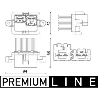 Régulateur, pulseur d'air habitacle MAHLE