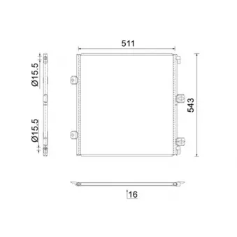 Condenseur, climatisation MAHLE
