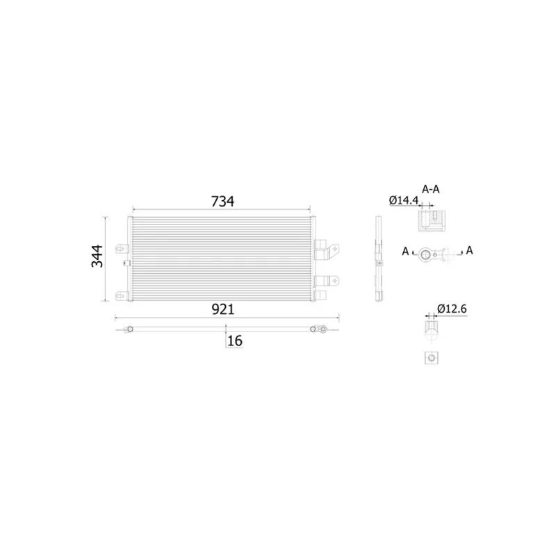 Condenseur, climatisation MAHLE AC 903 000S