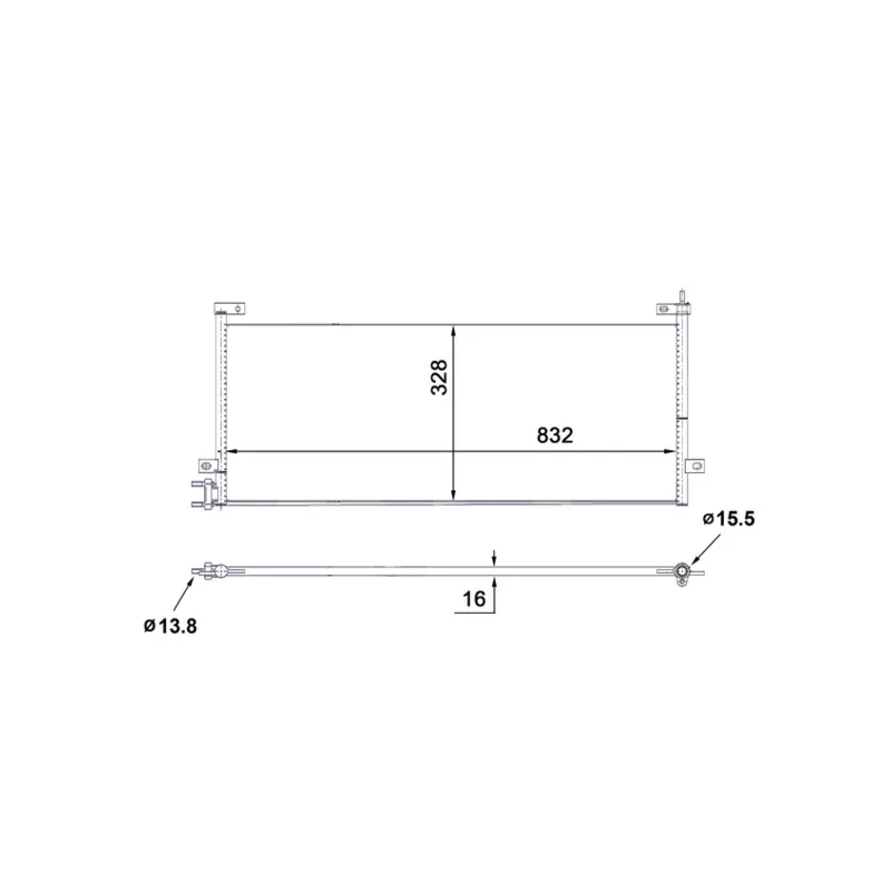 Condenseur, climatisation MAHLE AC 884 000S