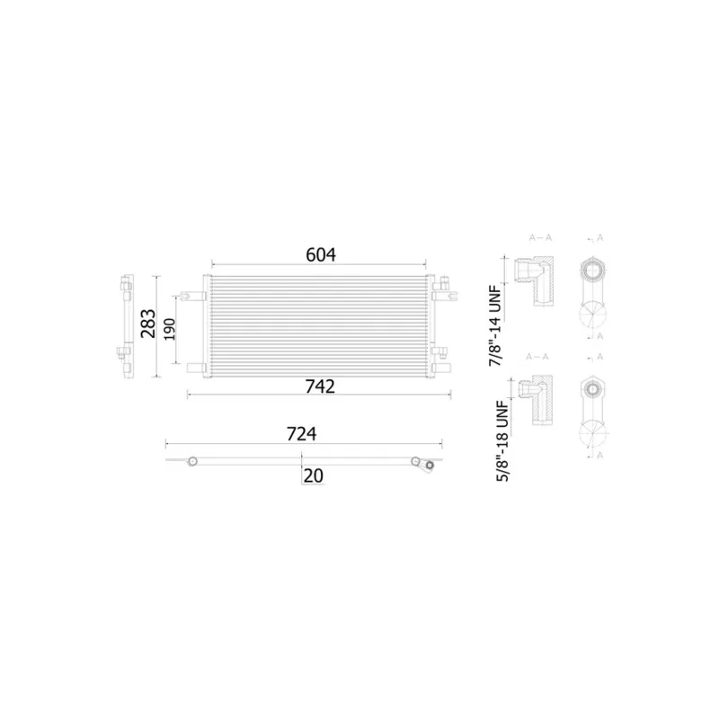 Condenseur, climatisation MAHLE AC 913 000S