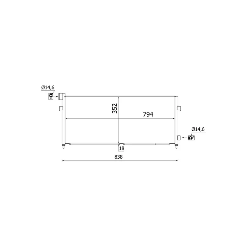 Condenseur, climatisation MAHLE AC 964 000S