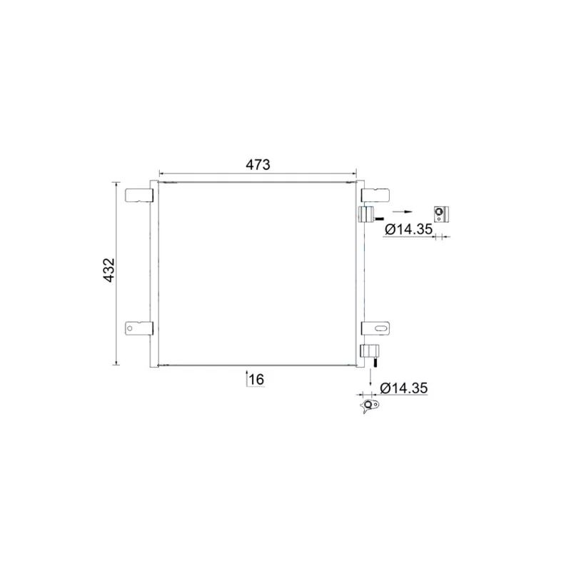 Condenseur, climatisation MAHLE AC 950 000S