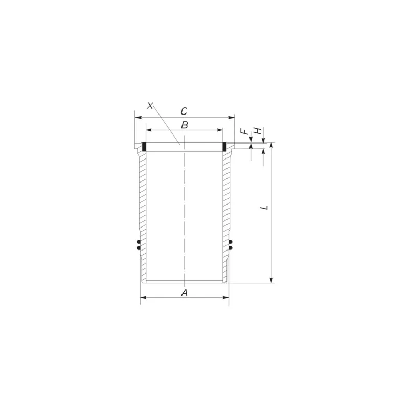 Chemise de cylindre MAHLE 213 LW 00100 000