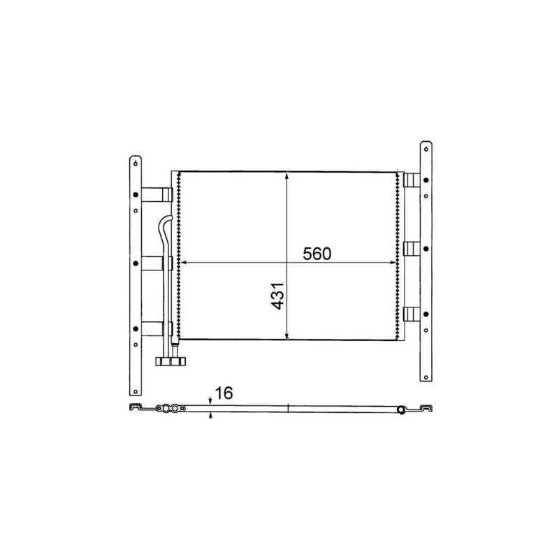 Condenseur, climatisation MAHLE AC 520 000S
