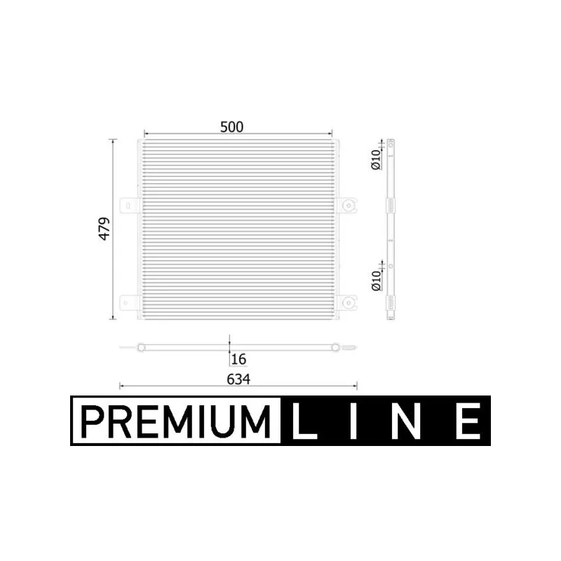 Condenseur, climatisation MAHLE AC 75 000P