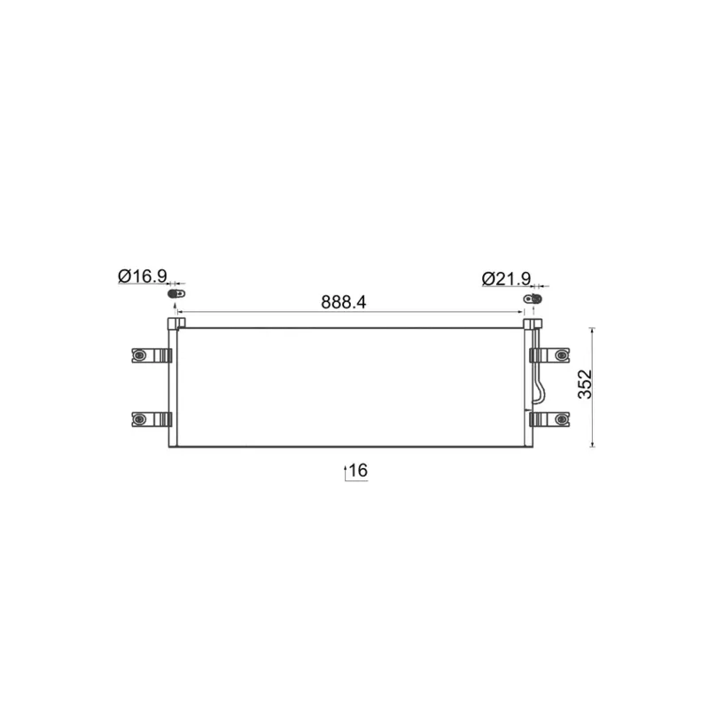 Condenseur, climatisation MAHLE AC 784 000S