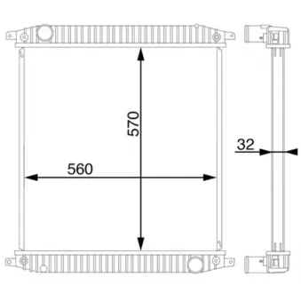 Radiateur, refroidissement du moteur MAHLE CR 703 000S