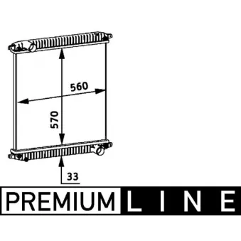 Radiateur, refroidissement du moteur MAHLE CR 703 000P
