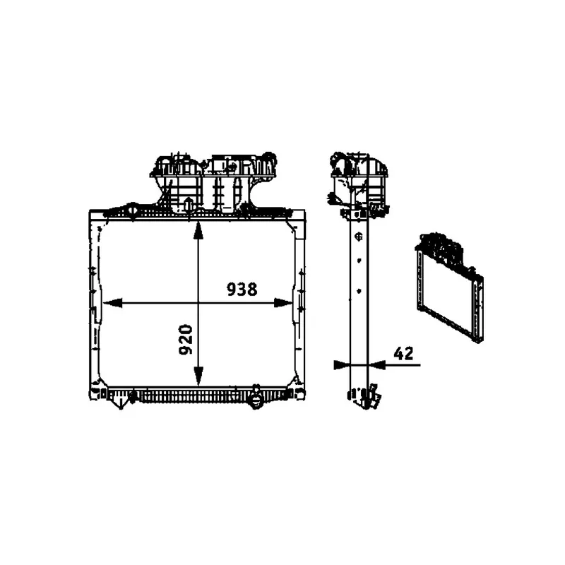 Radiateur, refroidissement du moteur MAHLE CR 701 000P