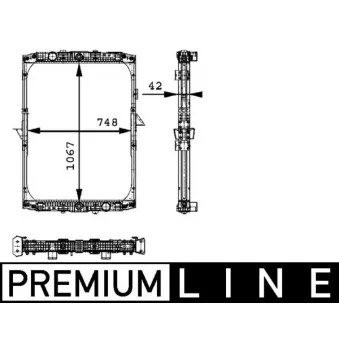 Radiateur, refroidissement du moteur MAHLE CR 690 000P