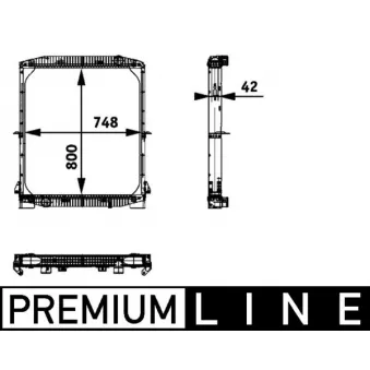 Radiateur, refroidissement du moteur MAHLE CR 695 000P