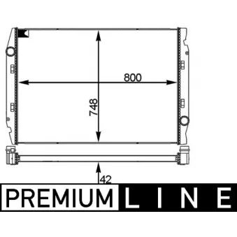 Radiateur, refroidissement du moteur MAHLE CR 719 001P