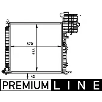 Radiateur, refroidissement du moteur MAHLE CR 716 000P