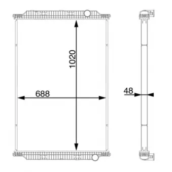 Radiateur, refroidissement du moteur MAHLE CR 772 000S