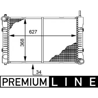 Radiateur, refroidissement du moteur MAHLE CR 676 000P