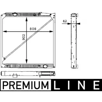 Radiateur, refroidissement du moteur MAHLE CR 669 000P
