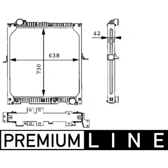 Radiateur, refroidissement du moteur MAHLE CR 663 000P
