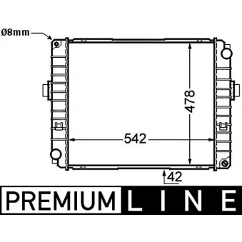 Radiateur, refroidissement du moteur MAHLE CR 757 000P